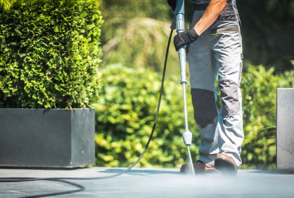 Patio Concrete Cleaning in Champaign