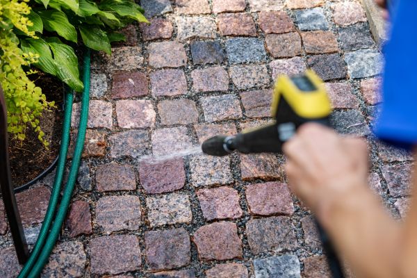 Paver Sidewalk Cleaning in Champaign