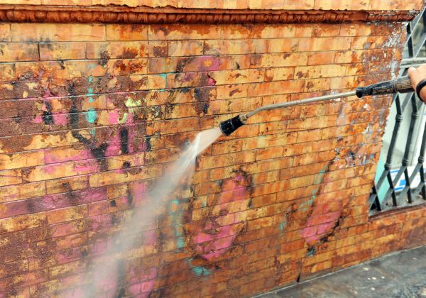 Brick Graffiti Cleaning in Champaign